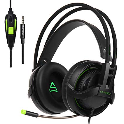 [2017 New Updated PS4 Gaming Headset]SUPSOO G810 Multi-Platform Gaming Headset With Mic 3.5MM Jack IN-LINE Volume Control Over-ear Gaming Headphones For Playstation 4 / PC/ Xbox one /Mac/ Smartphones