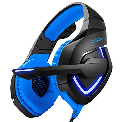 Led Gaming Headset for PS4 Xbox One with Led Lights Omnidirectional Mic
