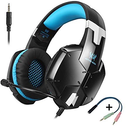 KOTION EACH G1200 Gaming Headset 3.5mm Game Headphone Earphone Headband with Mic Stereo Bass for PS4 New Xbox One PC Computer Laptop Mobile Phones
