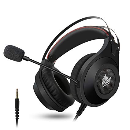 Computer Headsets, ELEGIANT Over-Ear Gaming Headphones with Microphone, Bass Stereo Surround Sound Volume Control, Compatible with PS4 Pro/PS4 Xbox One Nintendo Switch PC Mobilephone Laptop Mac-Black