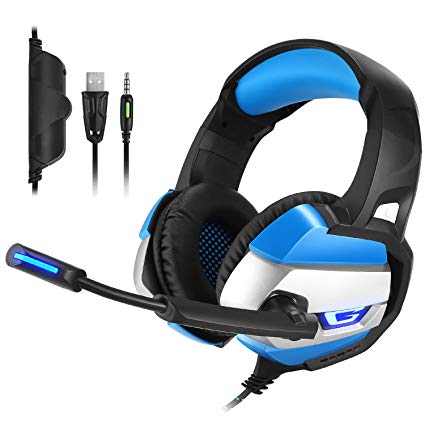 PS4 Headset, Mictchz Gaming Headset for PS4 Playstation 4 Pro Xbox One with Mic,3.5mm Jack and Volume Control