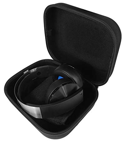 CASEMATIX Protective PS4 Gaming Headset Case – Fits Playstation 4 Platinum Wireless Headset , Dongle , Cables and More