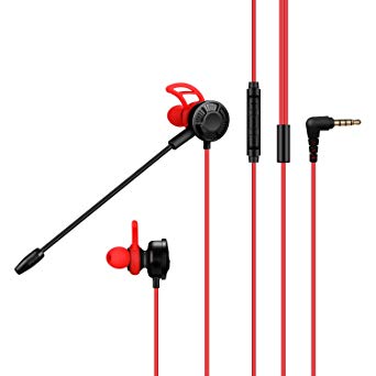 Gaming Headphones with Microphone, Cogogo In Ear Gaming Headphones Earbuds with Detachable Mic Stereo Bass High Quality Noise Cancelling for Desktop iPhone, Android, PS4, Xbox One, Nintendo Switch