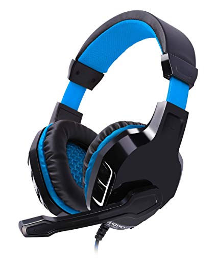 NUBWO NO3000 Headphones Over-ear Stereo Gaming Headset with High Sensitivity Noise Cancelling Microphone & Volume Control for PC, PS4 - Blue