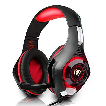 DIZA100 PS4 Gaming Headset with Microphone for PlayStation 4, Xbox one,PC-Red