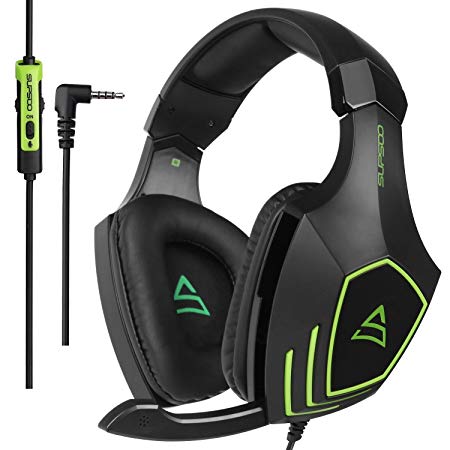 SUPOO G820 Multi-platform Stereo Professional Gaming Headset Over Ear Headphones with Microphone Volume-Control for PC/PS3/PS4/Xbox One/Xbox 360/Phone/Mac/Laptop/Tablets