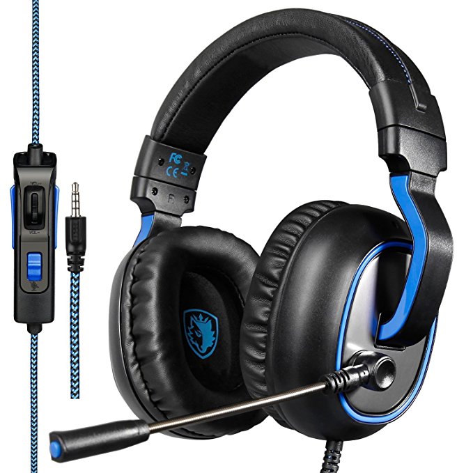 [2018 SADES R4 New Xbox one mic PS4 Gaming Headset ]3.5 mm Wired Over Ear Xbox one Headset With Microphone Deep Bass Noise Cancelling Gaming Headphones For PS4 New Xbox one PC Laptop Mac iPad