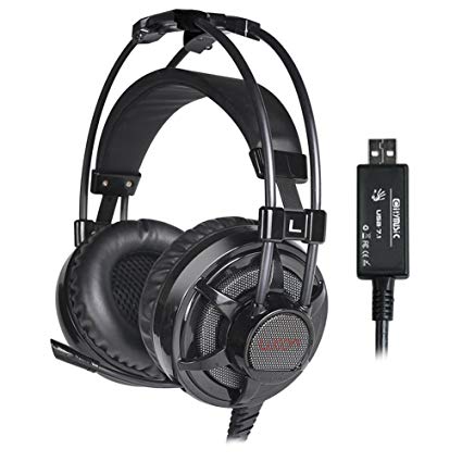 Luxon 7.1 Surround Sound Gaming Headset Stereo Headphones with Mic for PC/MAC/PS4(Black)