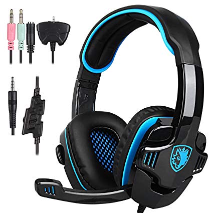 SADES Stereo Gaming Headphone with Microphone, Blue (SA-708 GT)