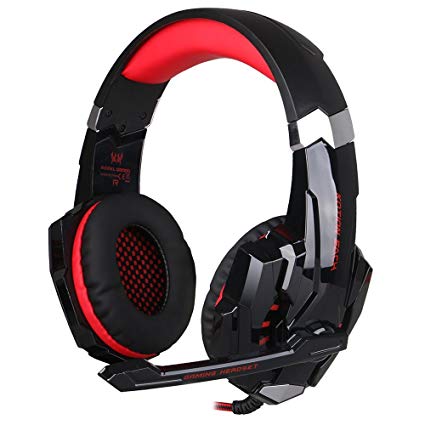 KOTION EACH Over-ear Game Headphones Stereo Smartphones Headsets with LED Light for Tablets and PS4