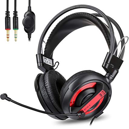 Gaming Headset, E-BLUE EHS956 Over Ear Headphones with Mic and Volume Control Stereo for PS4 and Xbox One( No adapter included)